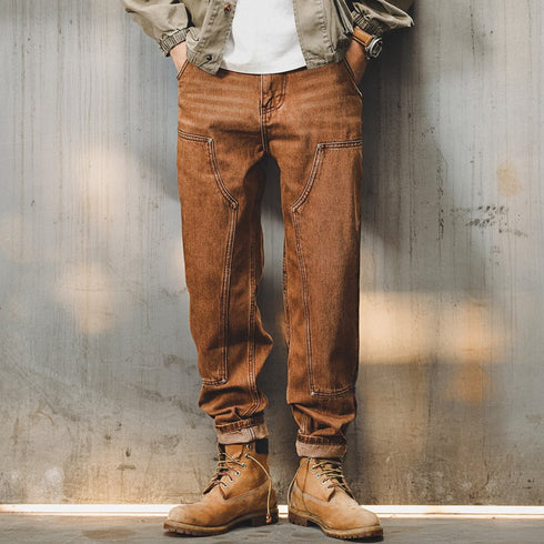 Earth Brown Work Denim Pants P1906
