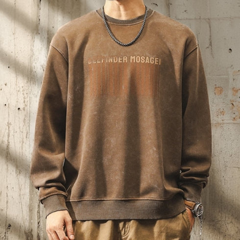 Vintage Font Print Sweat P1597