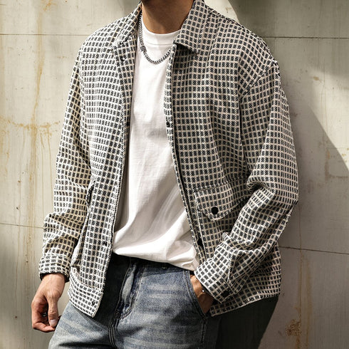 Lapel Check Jacket P1068