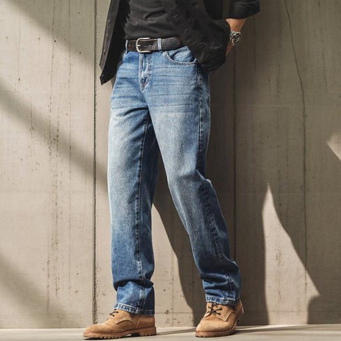 【OUTLET/即納】クラシックウォッシュストレートデニムパンツ P1939