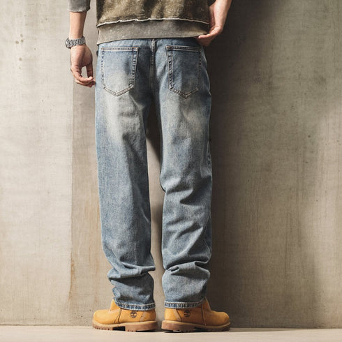 【OUTLET/即納】クラシックウォッシュストレートデニムパンツ P1939