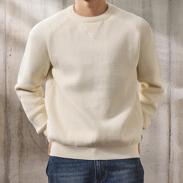 Waffle Texture Relaxed Sweater P1927