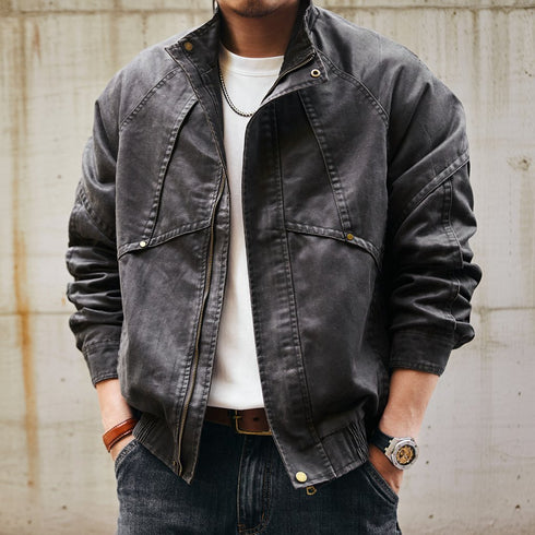 Vintage Mood Stand Zip Jacket P1922