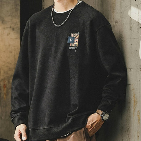 Minimal Logo Print Sweatshirt P1616