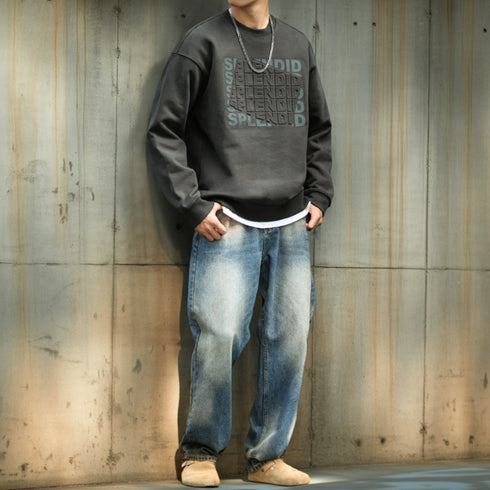 Logo Graphic Crewneck Sweatshirt P1805