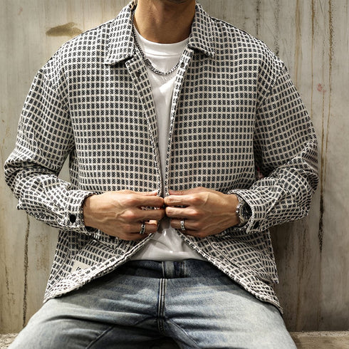 Lapel Check Jacket P1068