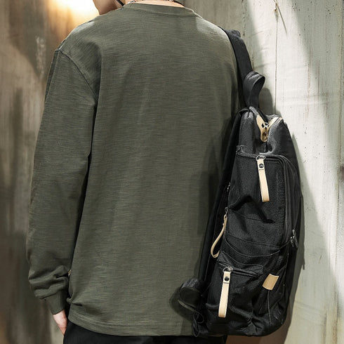 Monotone Logo Point Long T-shirt P1623