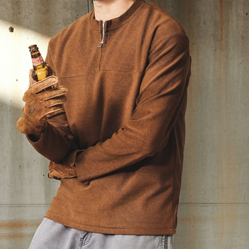 Simple Half Zip Tops P1691