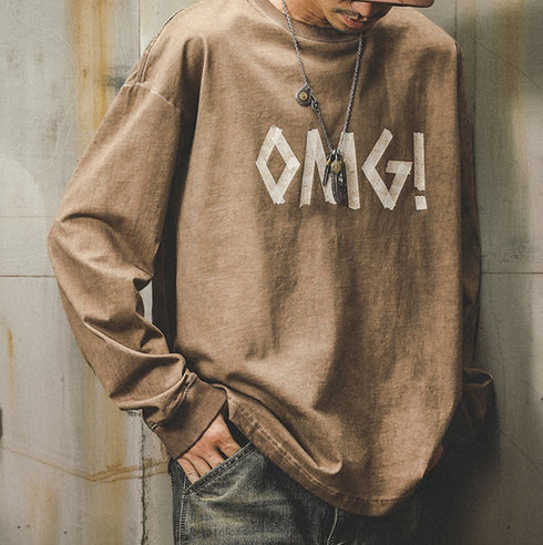 Big Logo Front Print Long Sleeve Sweatshirt P1711