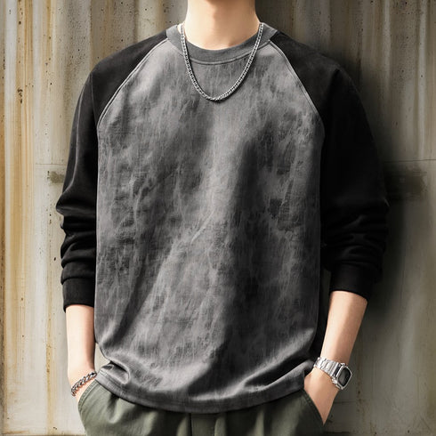 Vintage Wash Style Long Sleeve T-shirt P1684