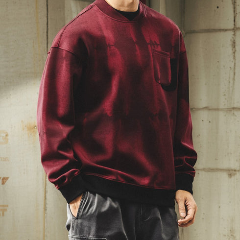 Relax Silhouette Pocket Crewneck Sweatshirt P1849