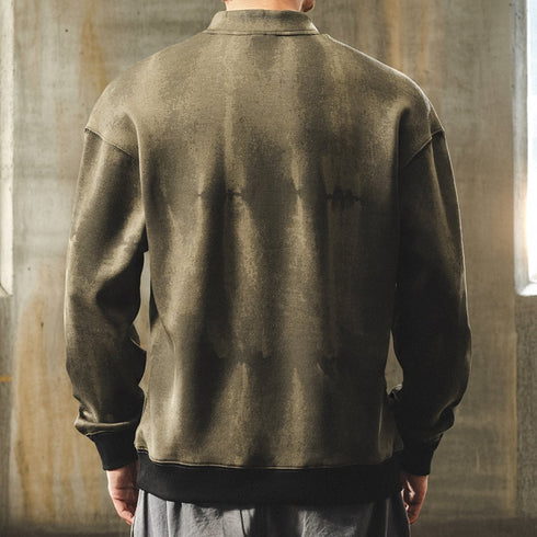 Relax Silhouette Pocket Crewneck Sweatshirt P1849