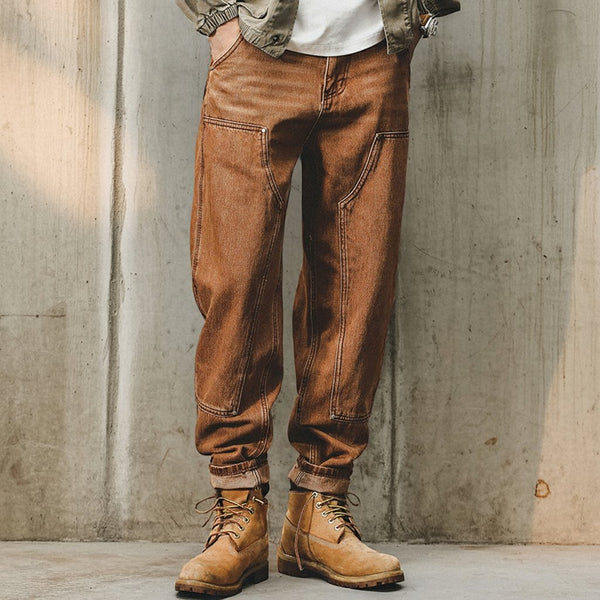 Earth Brown Work Denim Pants P1906