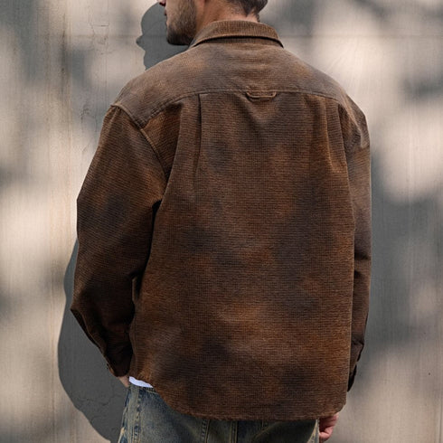 【OUTLET/即納】ミックスファブリックフェードチェックシャツ P1961