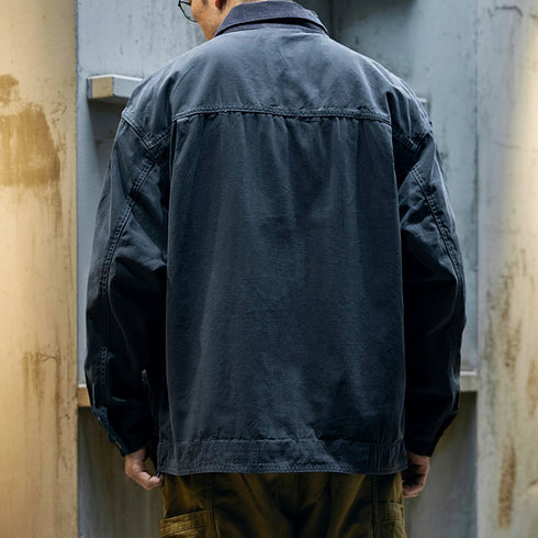 【OUTLET/即納】Cotton Loose Big Size Lapel Casual Jacket P0476