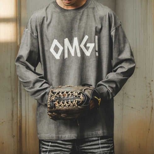 Big Logo Front Print Long Sleeve Sweatshirt P1711