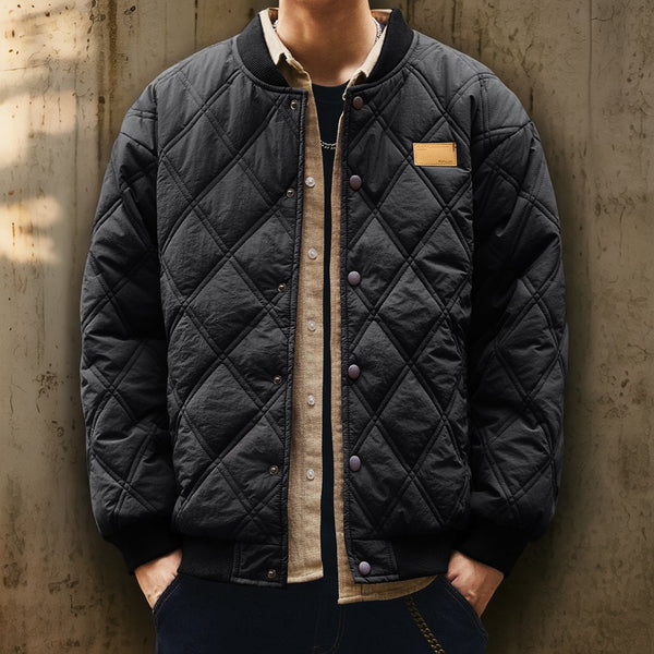 Vintage Texture Quilted Jacket P1798