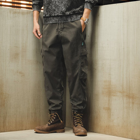 Work Utility Cuffed Cargo Pants P1715
