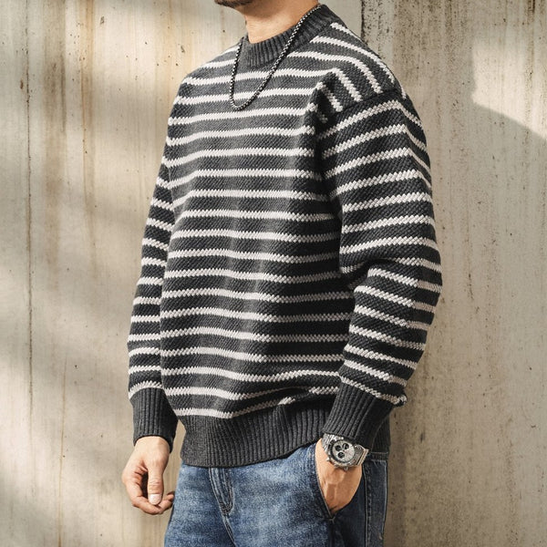 Classic Border Crew Neck Sweater P1925