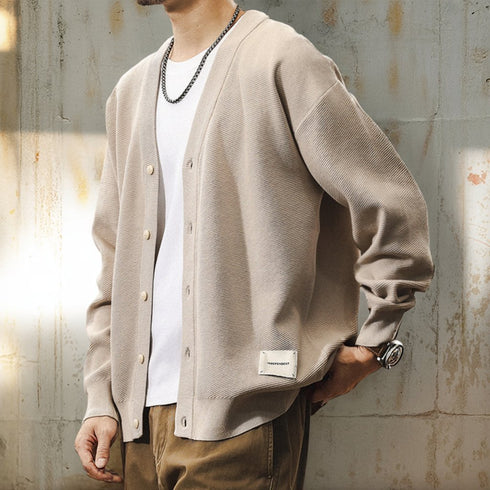 【OUTLET/即納】ミニマルVネックニットカーディガン P1679
