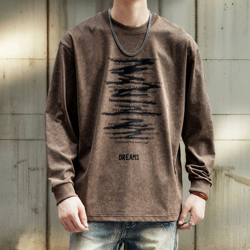Modern Texture Graphic Long T-shirt P1790