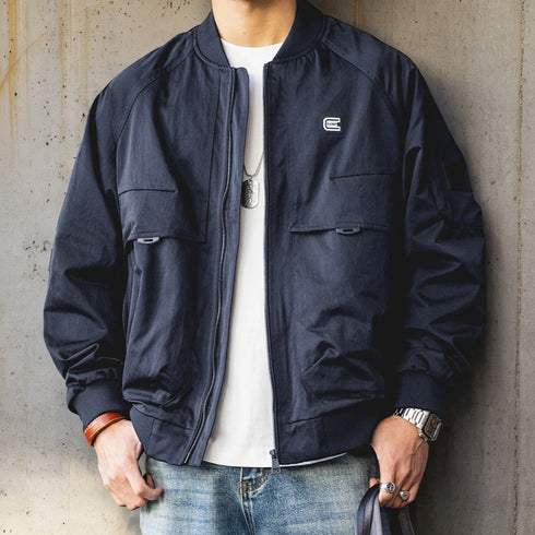 ミリタリーテイストジップブルゾン P1954