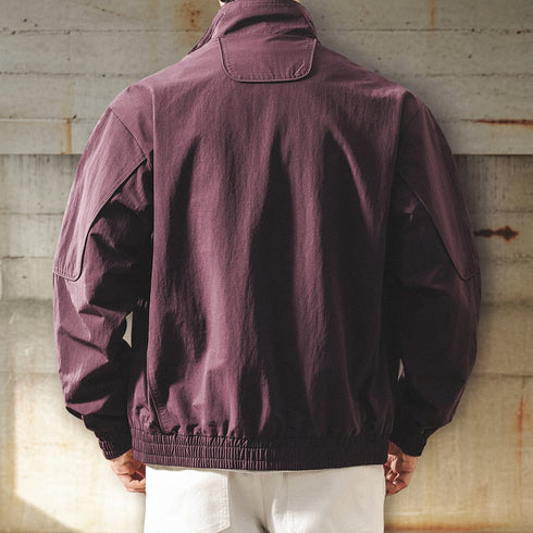 Minimal Design Stand Collar Jacket P1854