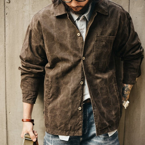 【OUTLET/即納】ラギッドパターンフェードワーク長袖シャツ P1976