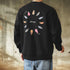 Colorful Feather Circle Back Print Sweatshirt P1837