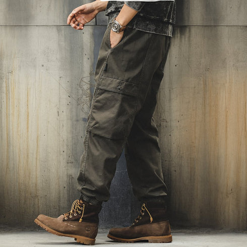 Work Utility Cuffed Cargo Pants P1715