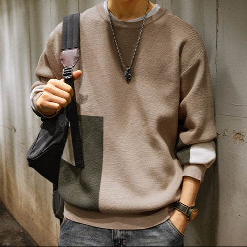 Color Block Mode Knit Sweater P1659