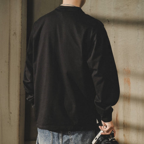 Logo Patch Henley Shirt P1739