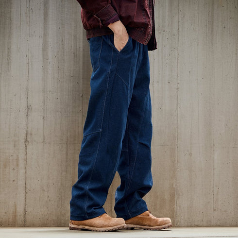 Panel Design Wide Line Sweatpants P1968