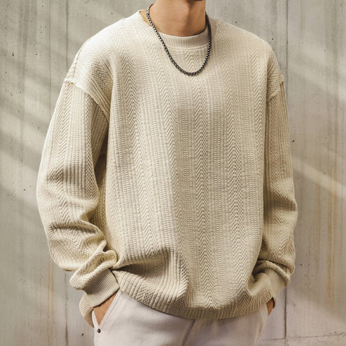 Cable Rib Crew Neck Long Sleeve P1952