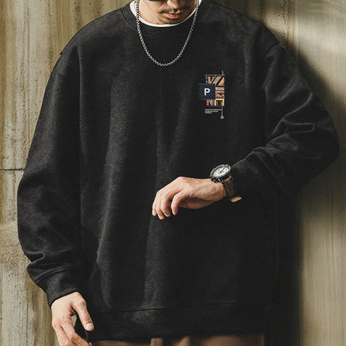 Minimal Logo Print Sweatshirt P1616