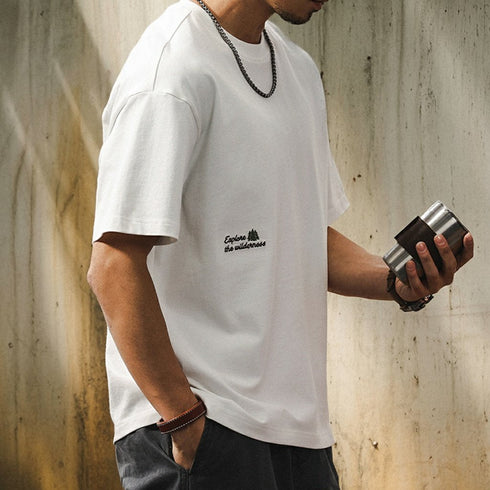【OUTLET/即納】アウトドアモチーフバックグラフィック半袖Tシャツ P1384