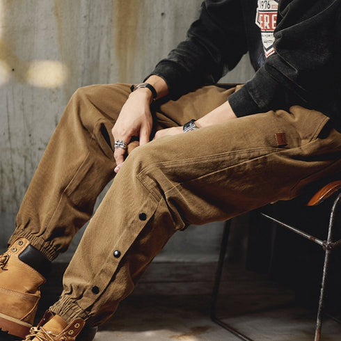 Snap Detail Work Casual Pants P1630