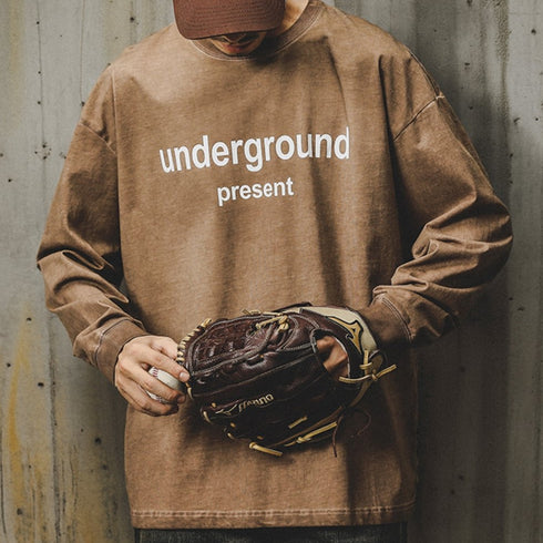 Underground Typography Long Sleeve T-Shirt P1741