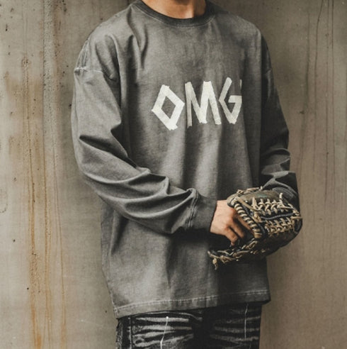 Big Logo Front Print Long Sleeve Sweatshirt P1711