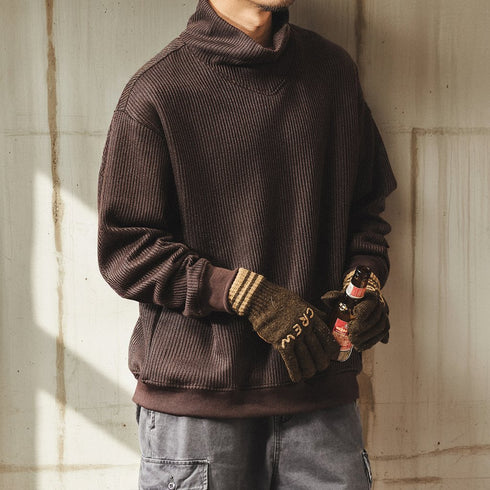 Waffle Touch Relax Long Sleeve Pullover P1858