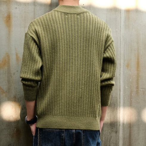 Classic Rib Henley Neck Sweater P1779