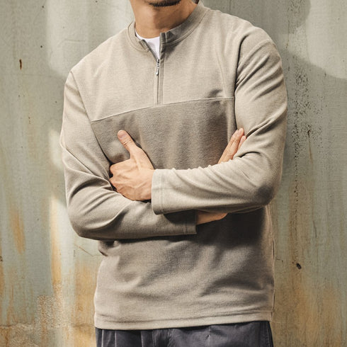 Simple Half Zip Tops P1691