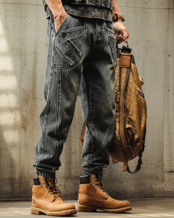 Angled Pocket Denim Jeans P1550