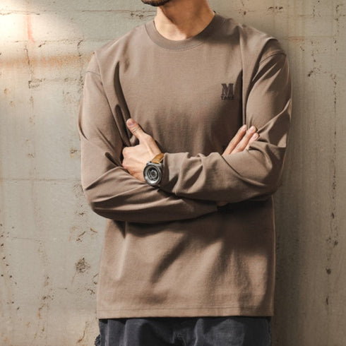 Small Letter Art Message Long Sleeve T-Shirt P1358