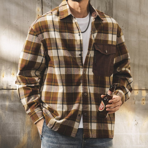 Retro Check Flannel Shirt P1861