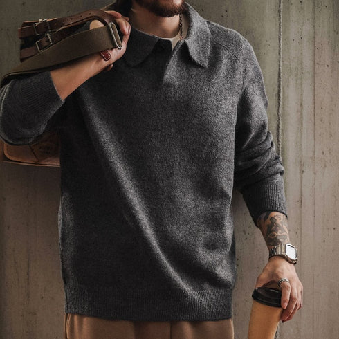 Relaxed Fit Polo Collar Knit P1920