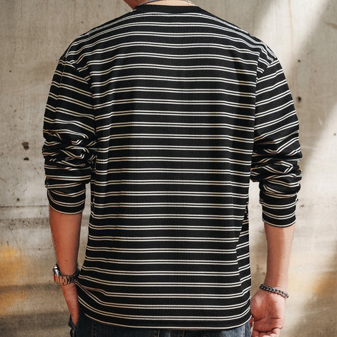 Classic Border Crew Neck Knit Sweater P1702