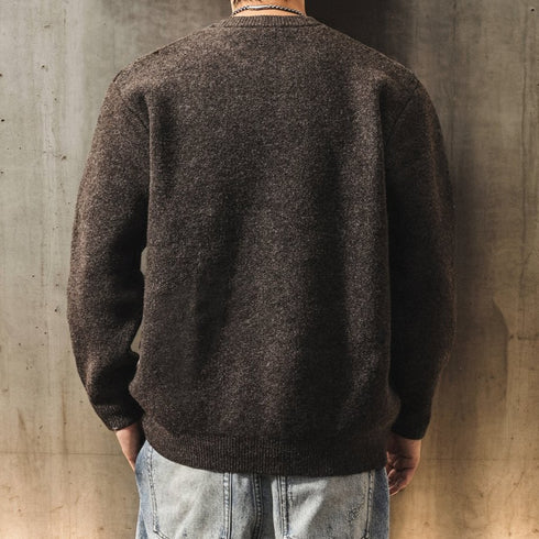 Classic Fit Key Neck Long Knit P1915