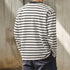 Border Crew Neck Long Tee P1686