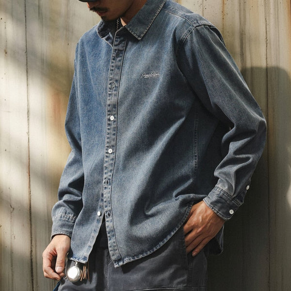 Retro Casual Denim Shirt P1300